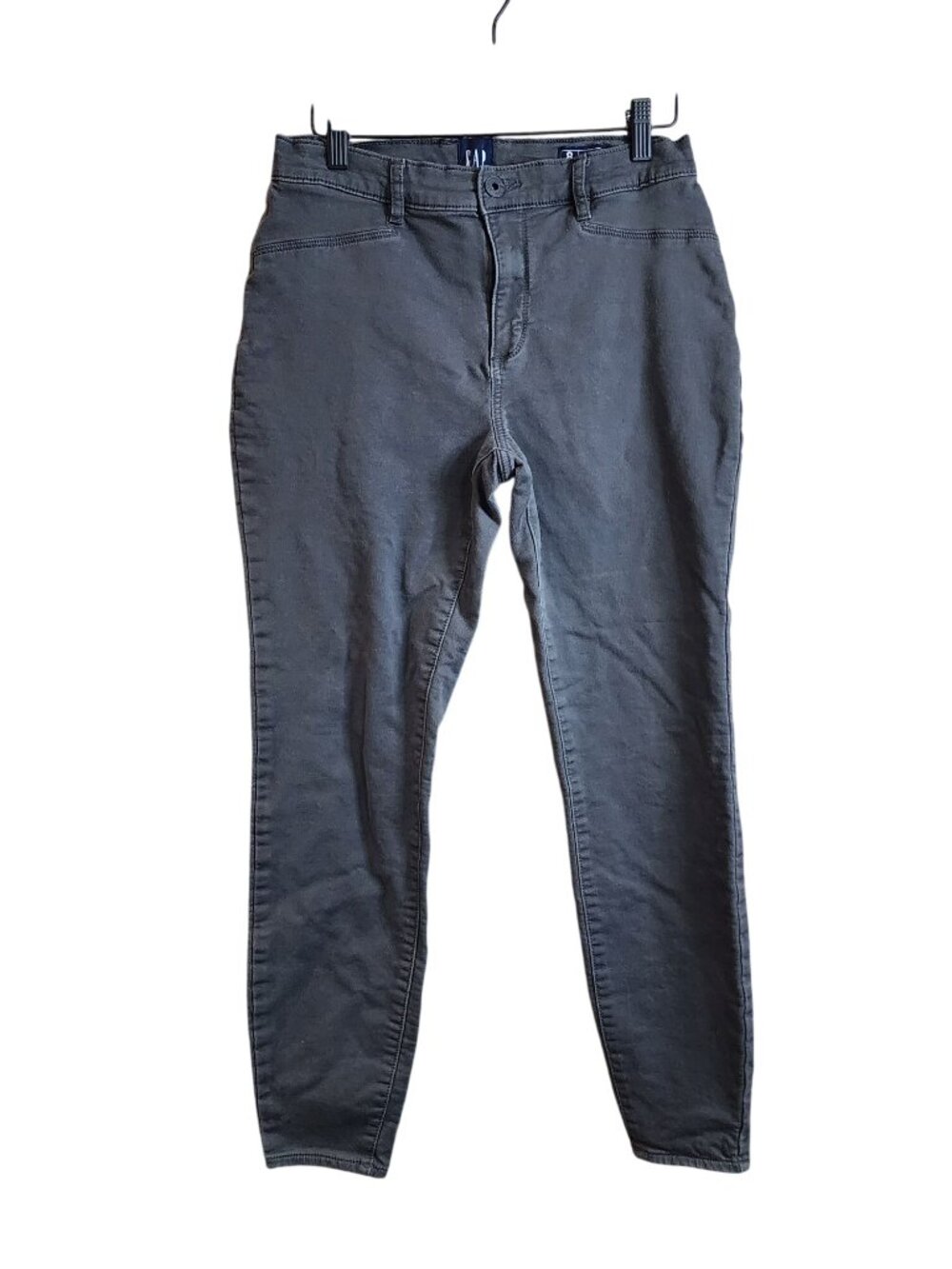Gap  Dark Gray Solid Stretch Skinny Denim Jeans Womens size 8